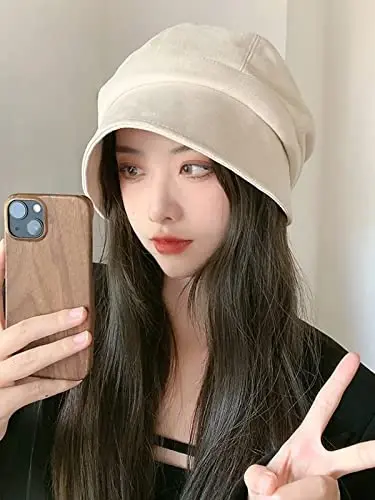 Nanwansu Women Visor Beret Cap Newsboy Hat Lady Baker Hat Cotton Sun Hat - 5