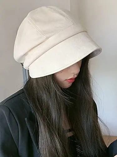 Nanwansu Women Visor Beret Cap Newsboy Hat Lady Baker Hat Cotton Sun Hat - 4