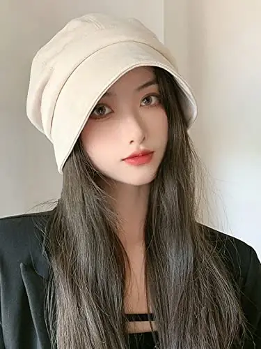 Nanwansu Women Visor Beret Cap Newsboy Hat Lady Baker Hat Cotton Sun Hat - 6