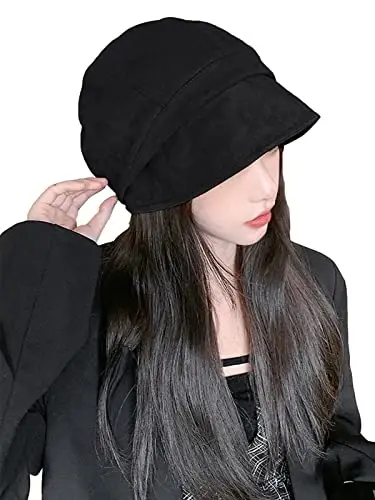 Nanwansu Women Visor Beret Cap Newsboy Hat Lady Baker Hat Cotton Sun Hat - 1
