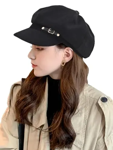 Nanwansu Women Beret Newsboy Hats Classic Autumn Spring Winter Cap - 2