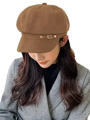 Nanwansu Women Beret Newsboy Hats Classic Autumn Spring Winter Cap - 2