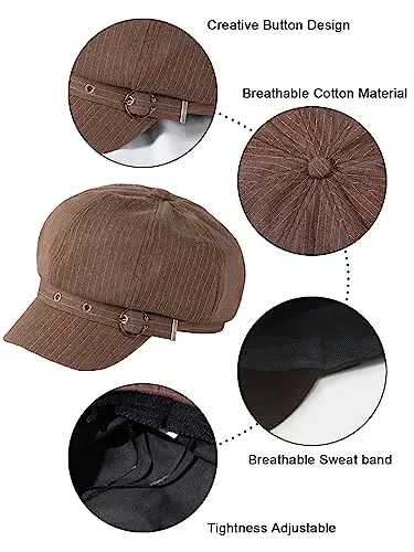 Nanwansu Women Beret Newsboy Hats Classic Autumn Spring Winter Cap - 2