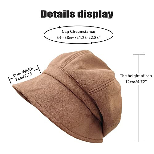 Nanwansu Women Visor Beret Cap Newsboy Hat Lady Baker Hat Cotton Sun Hat - 2