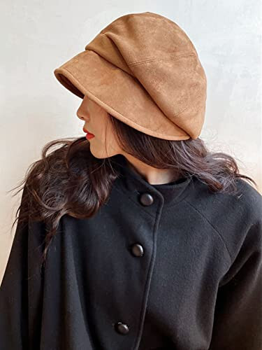 Nanwansu Women Visor Beret Cap Newsboy Hat Lady Baker Hat Cotton Sun Hat - 5