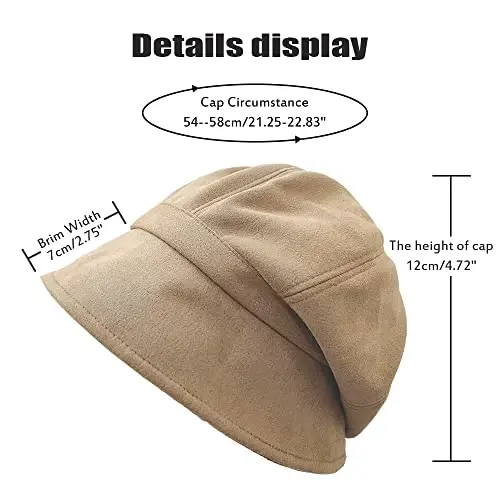 Nanwansu Women Visor Beret Cap Newsboy Hat Lady Baker Hat Cotton Sun Hat - 2