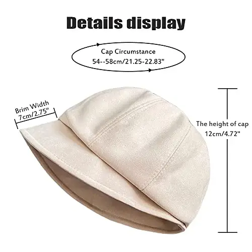 Nanwansu Women Visor Beret Cap Newsboy Hat Lady Baker Hat Cotton Sun Hat - 3