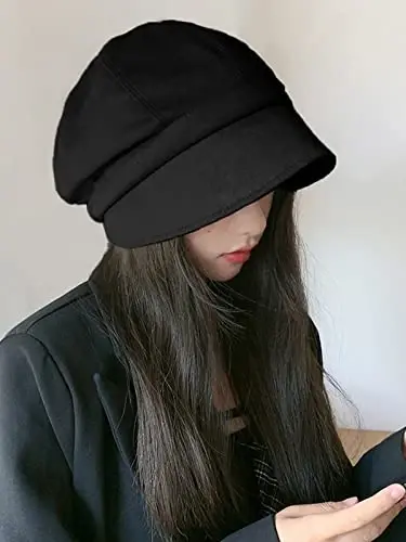 Nanwansu Women Visor Beret Cap Newsboy Hat Lady Baker Hat Cotton Sun Hat - 6