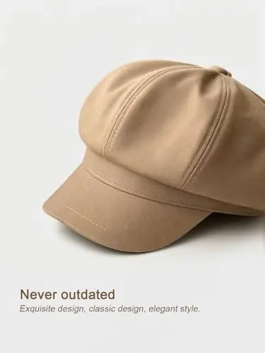 Nanwansu Women Visor Beret Cap Newsboy Hat Lady Baker Hat Cotton Sun Hat - 5