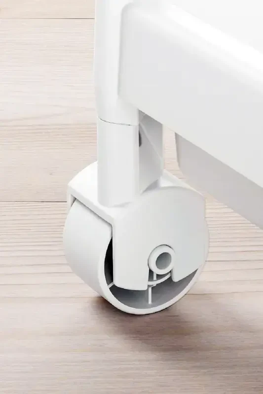 Напольная полка на колесиках, 4 яруса, белая, для ванной, кухни, сервировки, многофункциональный органайзер - 3