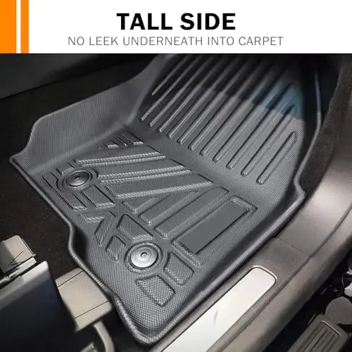 Напольные коврики KUST для Ford Edge 2015-2024, Всепогодные коврики для пола, Резиновые коврики TPE, Аксессуары Ford Edge, С высоким бортом - 3
