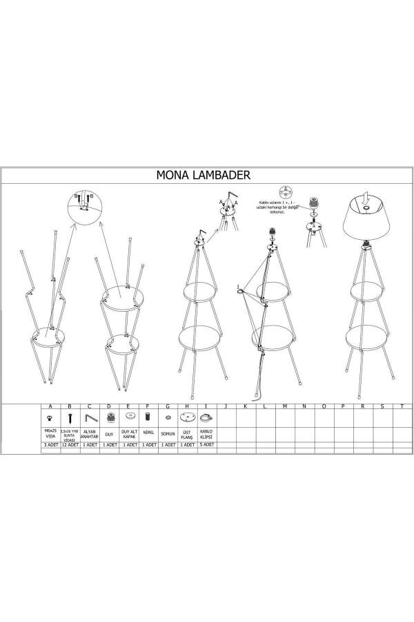 Напольный светильник Mona с полкой - 14