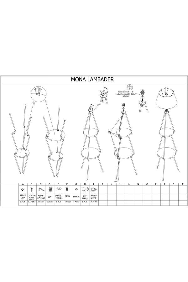 Напольный светильник Mona с полкой - 6