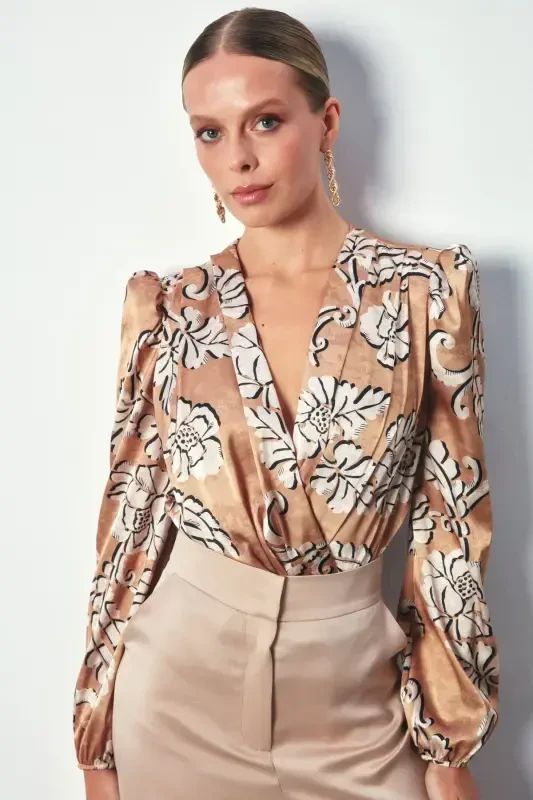 Naqshli Bodysuit Bluzka - KAML - 2