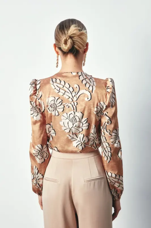 Naqshli Bodysuit Bluzka - KAML - 6