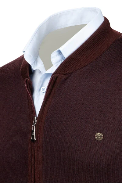 Naqshli, fermuarlı cho'ntakli, po'lat to'qima erkak triko ko'ylagi. Qo'l va bel elastikli. - 4