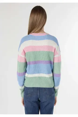 Naqshli, ko'p rangli ayollar uchun trikotaj ko'ylagi. - COLIN’S (1)