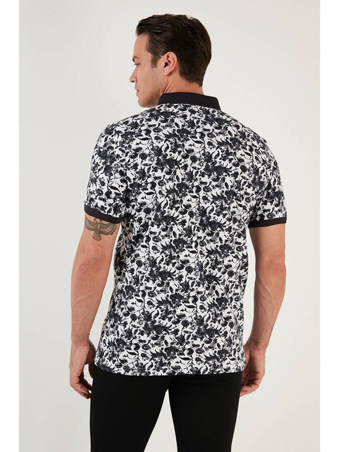 Naqshli Paxta Slim Fit Polo T Shirt 646B3550 - 10