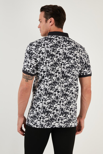 Naqshli Paxta Slim Fit Polo T Shirt 646B3550 - 15