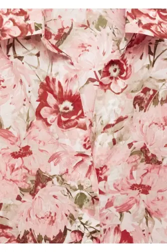 Naqshli paxtali ko'ylak - Ochiq pushti - 1