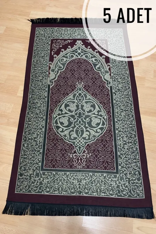Naqshli popukli sovg'alik bo'lakli tafta bordo sajda - bordo - 1