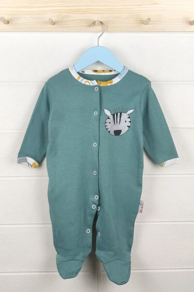 Naqshli Unisex 3 Talik Chaqaloq Kombinezon To'plami - 3