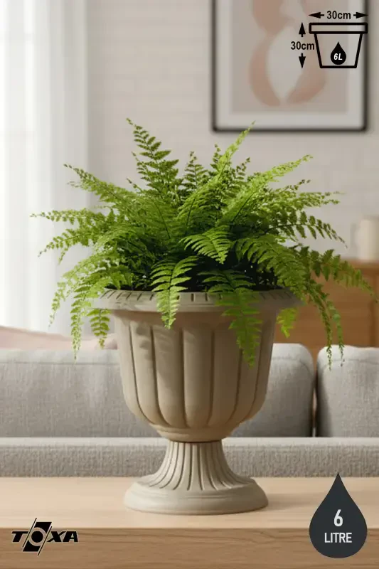 Нарцисс 30см Подставка для горшка Мокко Пластиковый цветочный горшок-Кофе - 6