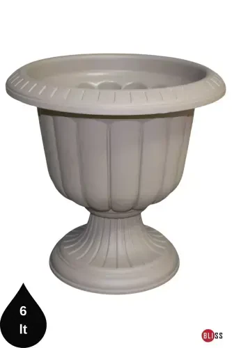 Narcissus Decorative Tile Colored Leg Pot - Plastic Flower Pot - BLISS (1)