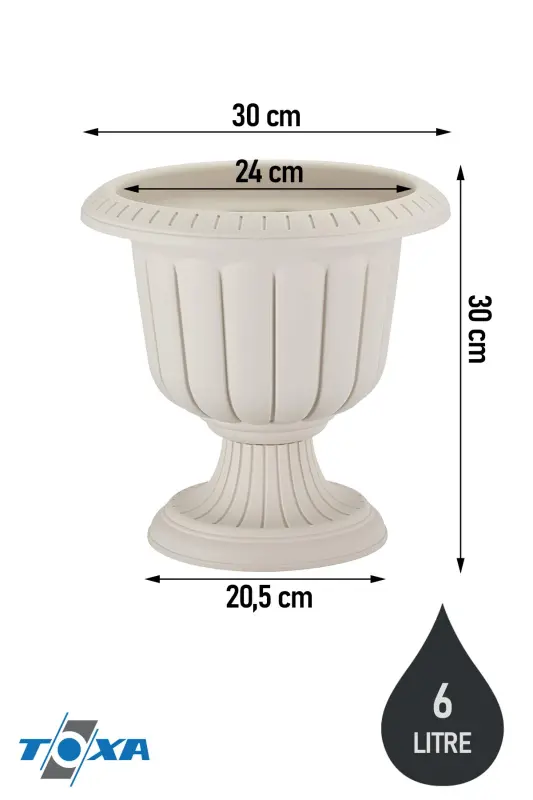 Narcissus Leg Pot Broken White Plastic Flower Pot - 2
