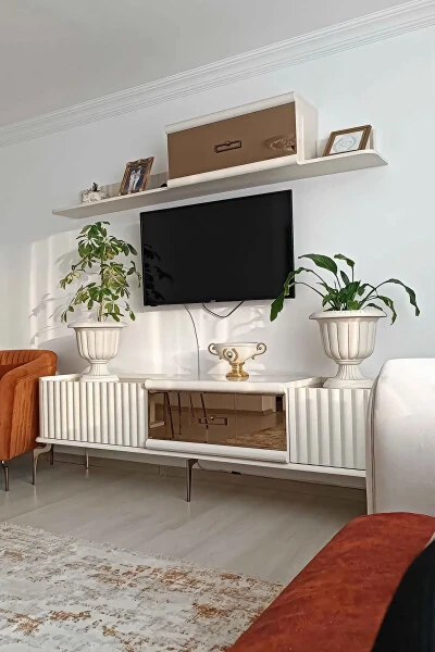 Narcissus Leg Pot Broken White Plastic Flower Pot - 4