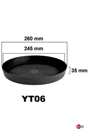 Narcissus Model Pot No: 1 Saucer-Anthracite - BLISS (1)