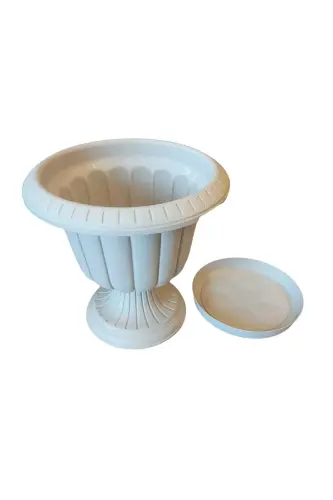 Narcissus No0 And No1 Pot Saucer 26cm Plate Yalı Vaha No6 Serinova Plastic Narcissus Pot Pad-26cm White - 6