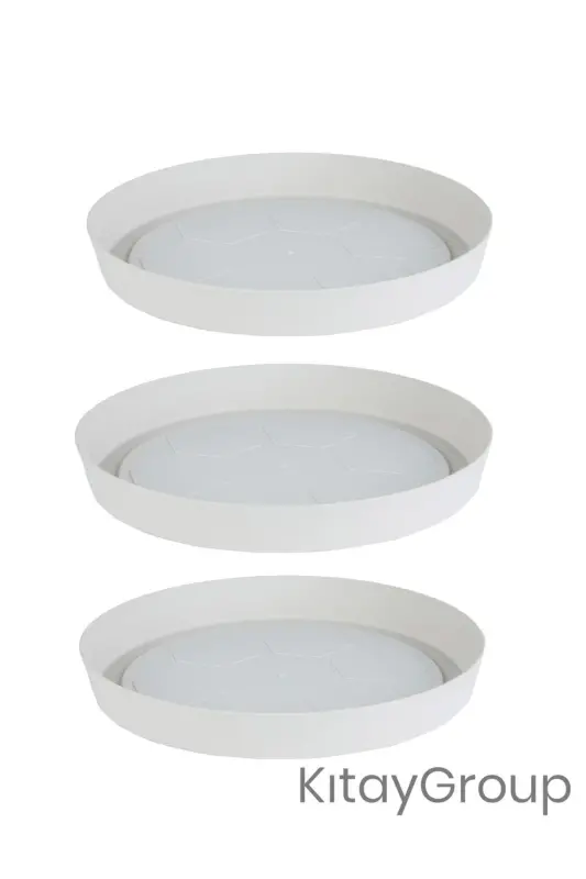 Narcissus Pot Plate 3 Pieces Yt06-Off White - 1