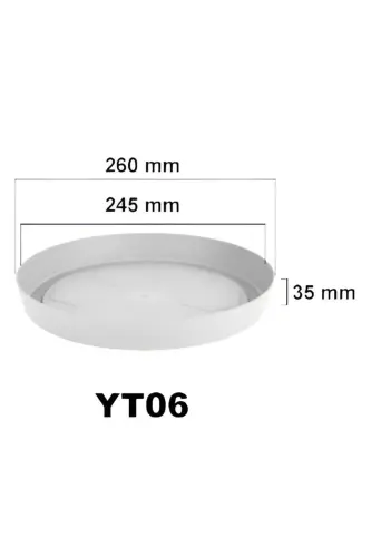 Narcissus Pot Plate 3 Pieces Yt06-Off White - 2