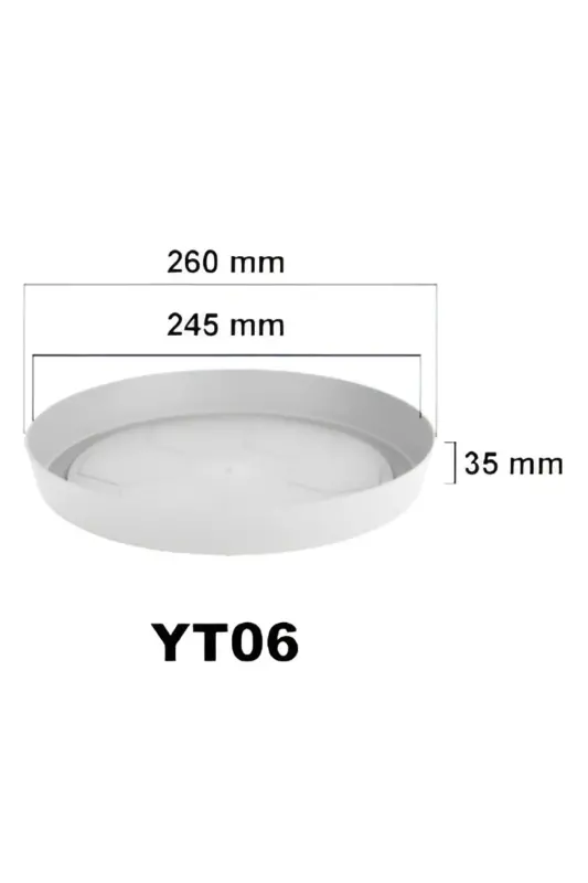 Narcissus Pot Plate 3 Pieces Yt06-Off White - 2