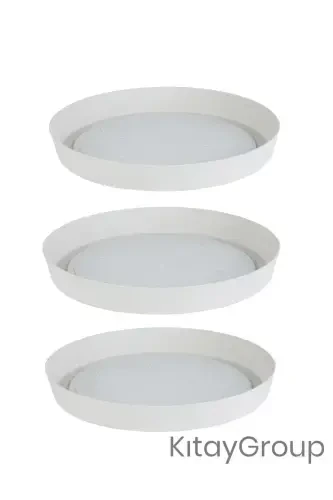 Nargiz Saksisi Tovoği 3 Adet Yt06-Kırıq Beyaz - 1