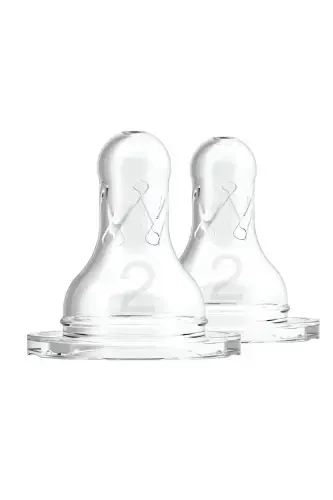 Narrow Mouth Stage 3 Twin Silicone Baby Bottle Nipple - 1