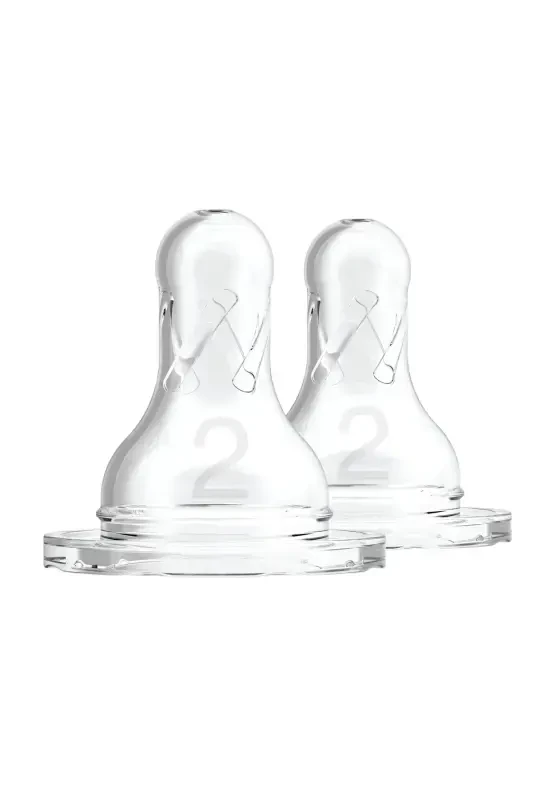 Narrow Mouth Stage 3 Twin Silicone Baby Bottle Nipple - 1