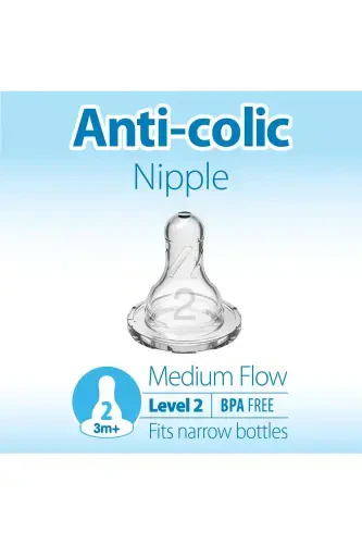 Narrow Mouth Stage 3 Twin Silicone Baby Bottle Nipple - 5