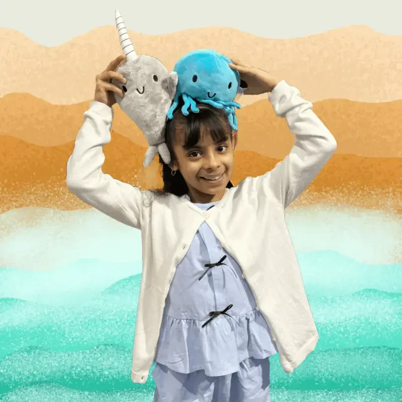 Narwhal and Jelly Plush Set: 14 and 7 W/Tentacles -- Ben Clanton - 1