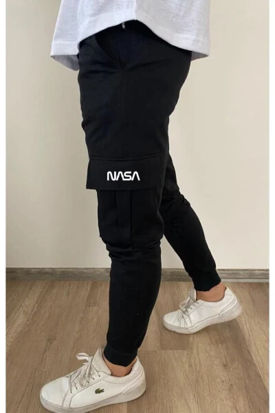 NASA bosma qora kargo cho'ntakli shim - PANDY