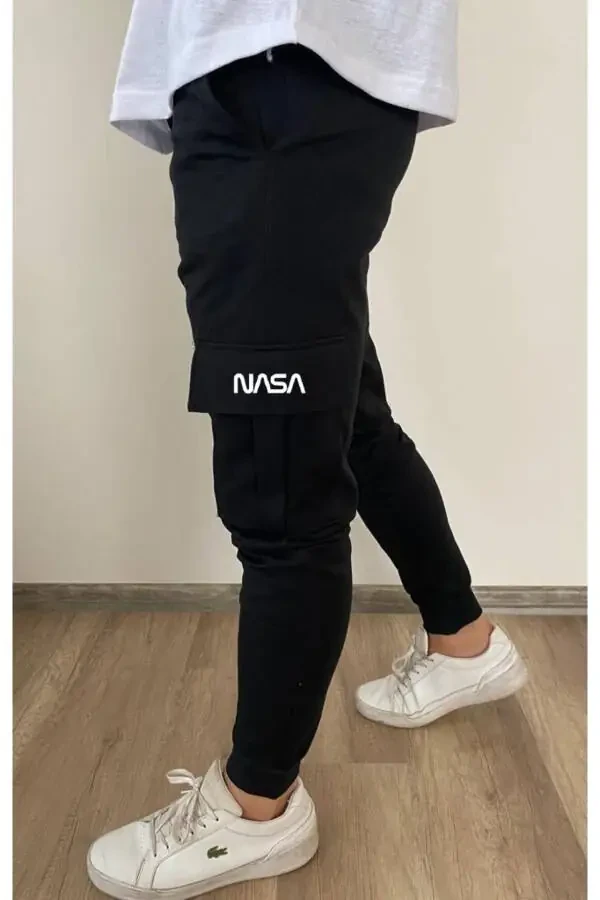 NASA bosma qora kargo cho'ntakli shim - 1