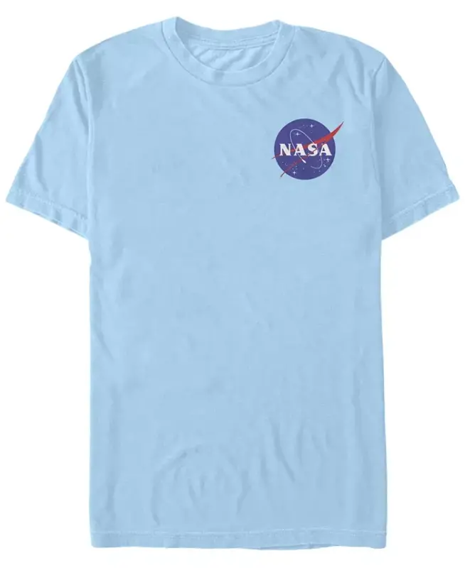 NASA Men's Logo Short Sleeve T- shirt - Baby Blue - 1