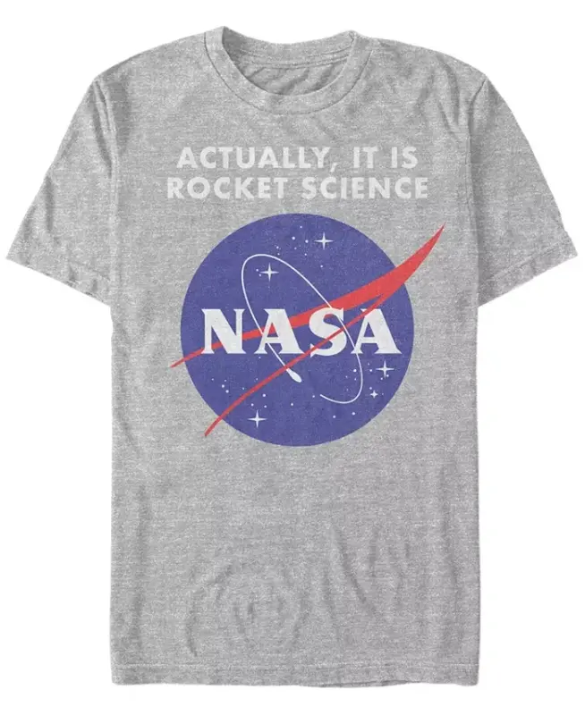 NASA Men's It Is Rocket Science Short Sleeve T-Shirt - Athletic H - FIFTH SUN