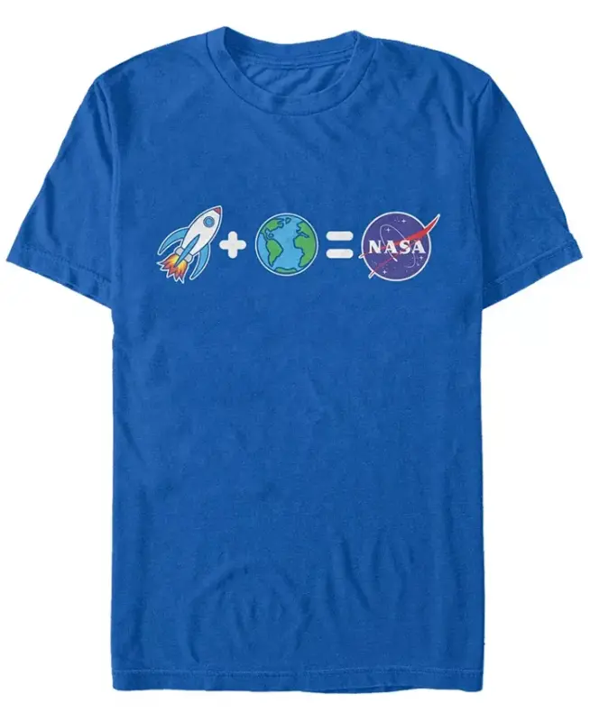 NASA Men's Emoji Story Short Sleeve T-Shirt-Royal - FIFTH SUN