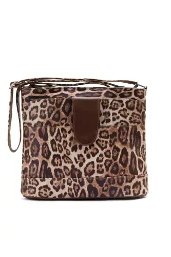 Настоящая кожа Crossbody Leopard почтальонская сумка-Леопард - 1