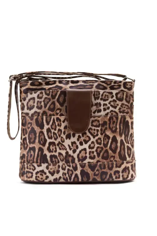 Настоящая кожа Crossbody Leopard почтальонская сумка-Леопард - 1