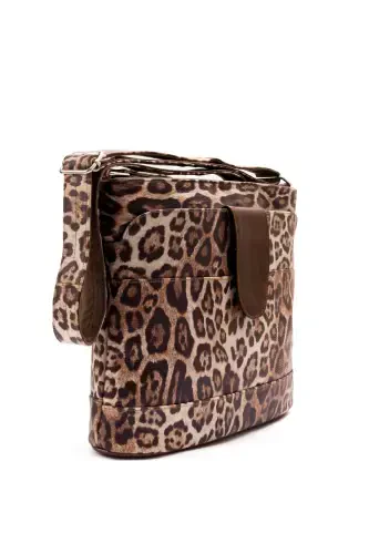 Настоящая кожа Crossbody Leopard почтальонская сумка-Леопард - FUBILEATHER (1)