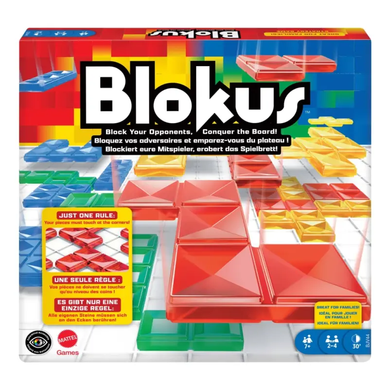 Настольная стратегическая игра Blokus, семейная игра для детей и взрослых с красочными фишками и всего одним правилом. - BLOKUS