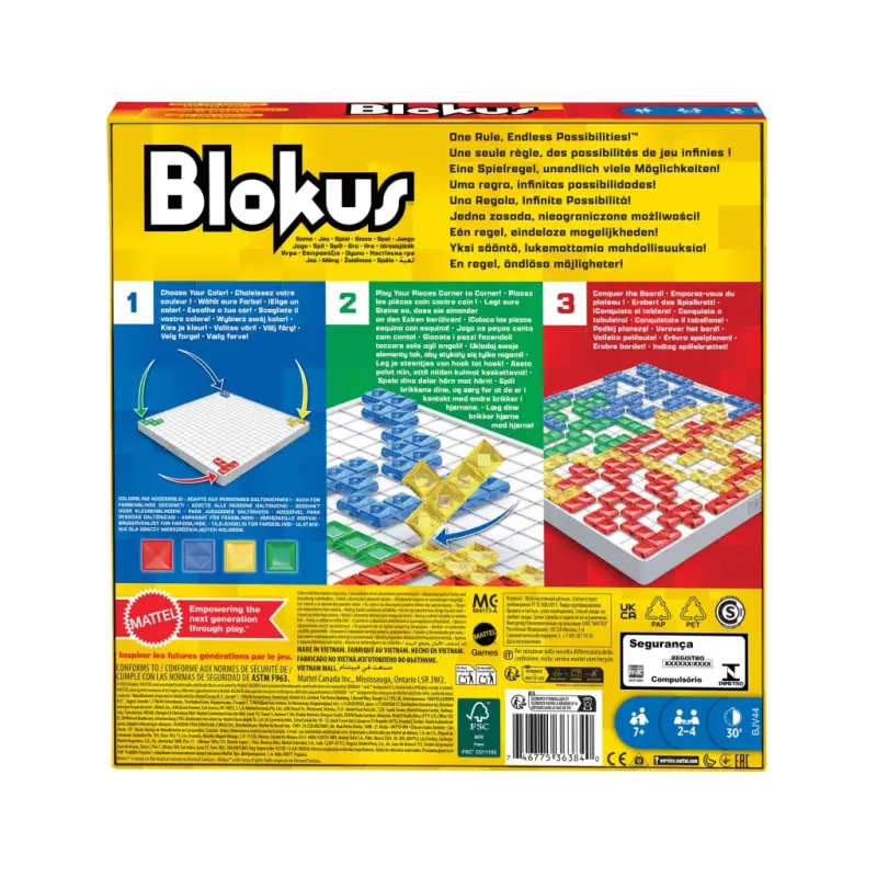 Настольная стратегическая игра Blokus, семейная игра для детей и взрослых с красочными фишками и всего одним правилом. - 4